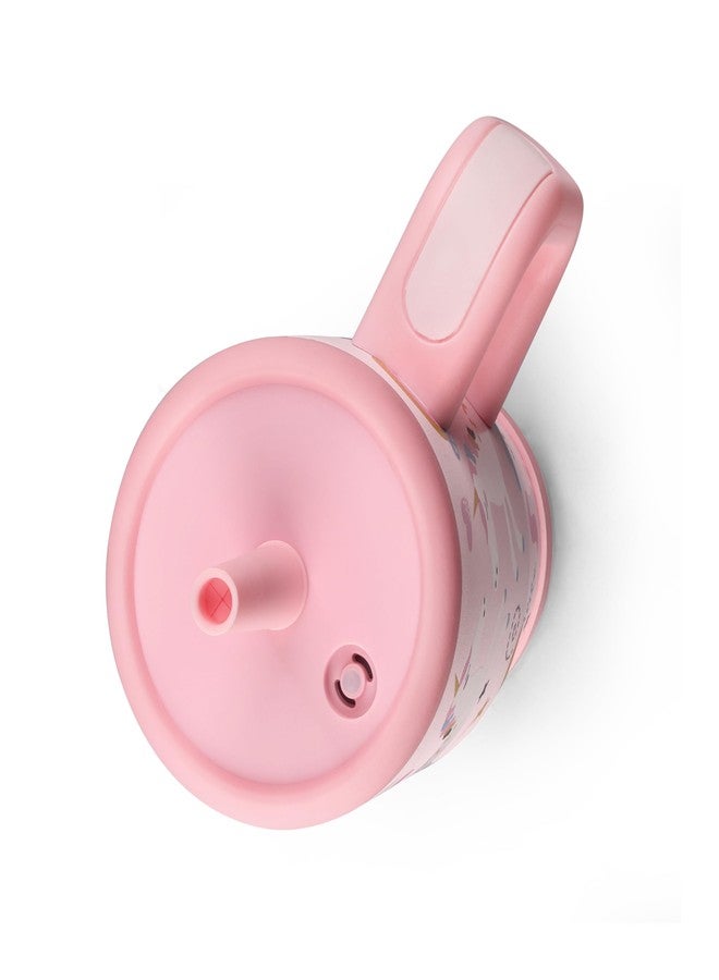 Primalite كوب بريمالايت للأطفال سعة 450 مل، مصنوع من الفولاذ المقاوم للصدأ، معزول حرارياً، مزود بمقبض وغطاء سيليكون مع ماصة | جدار مزدوج معزول بتفريغ الهواء، قاعدة سيليكون، فتحة تهوية | كوب سفر مانع للانسكاب مع ماصة - ألوان قوس قزح وحيد القرن - Image 5